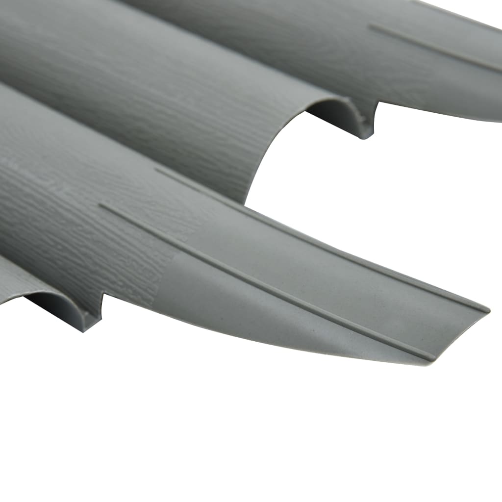 vidaXL Borduri de gazon, 36 buc., gri, 10 m, PP