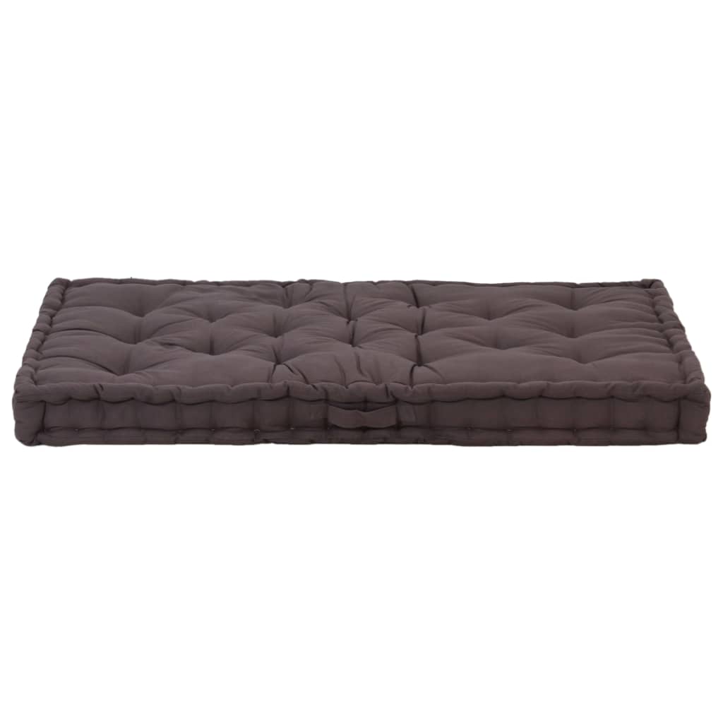 vidaXL Pernă podea canapea din paleți, 120x80x10, antracit, bumbac vidaXL Pernă podea canapea din paleți, 120x80x10, antracit, bumbac
