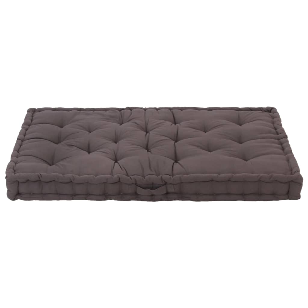 vidaXL Pernă podea canapea din paleți, 120x80x10, antracit, bumbac vidaXL Pernă podea canapea din paleți, 120x80x10, antracit, bumbac