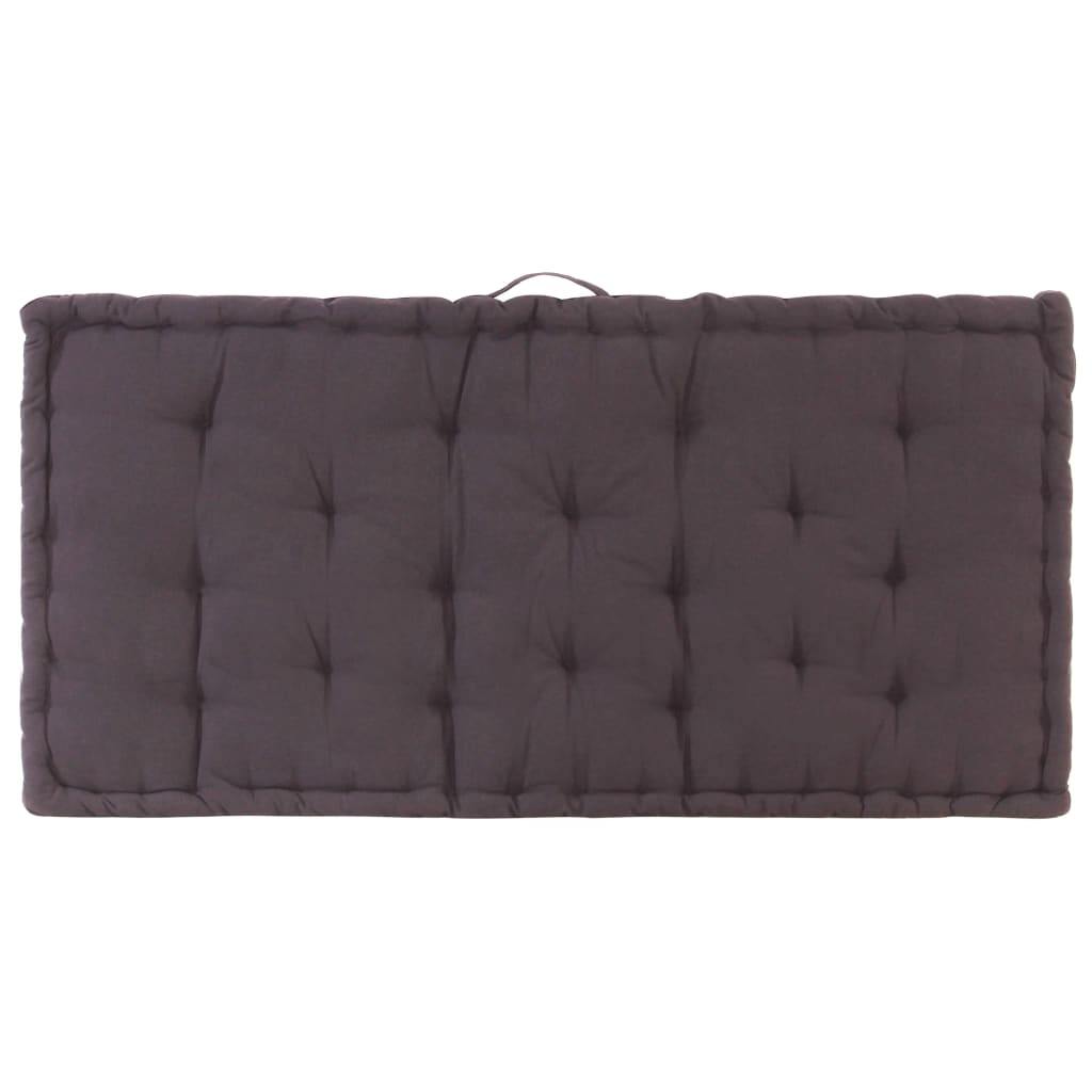 vidaXL Pernă podea canapea din paleți, 120x80x10, antracit, bumbac vidaXL Pernă podea canapea din paleți, 120x80x10, antracit, bumbac