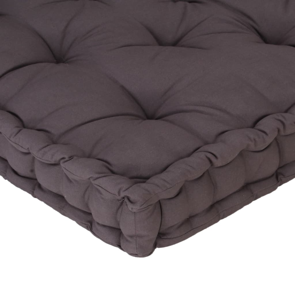 vidaXL Pernă podea canapea din paleți, 120x80x10, antracit, bumbac vidaXL Pernă podea canapea din paleți, 120x80x10, antracit, bumbac