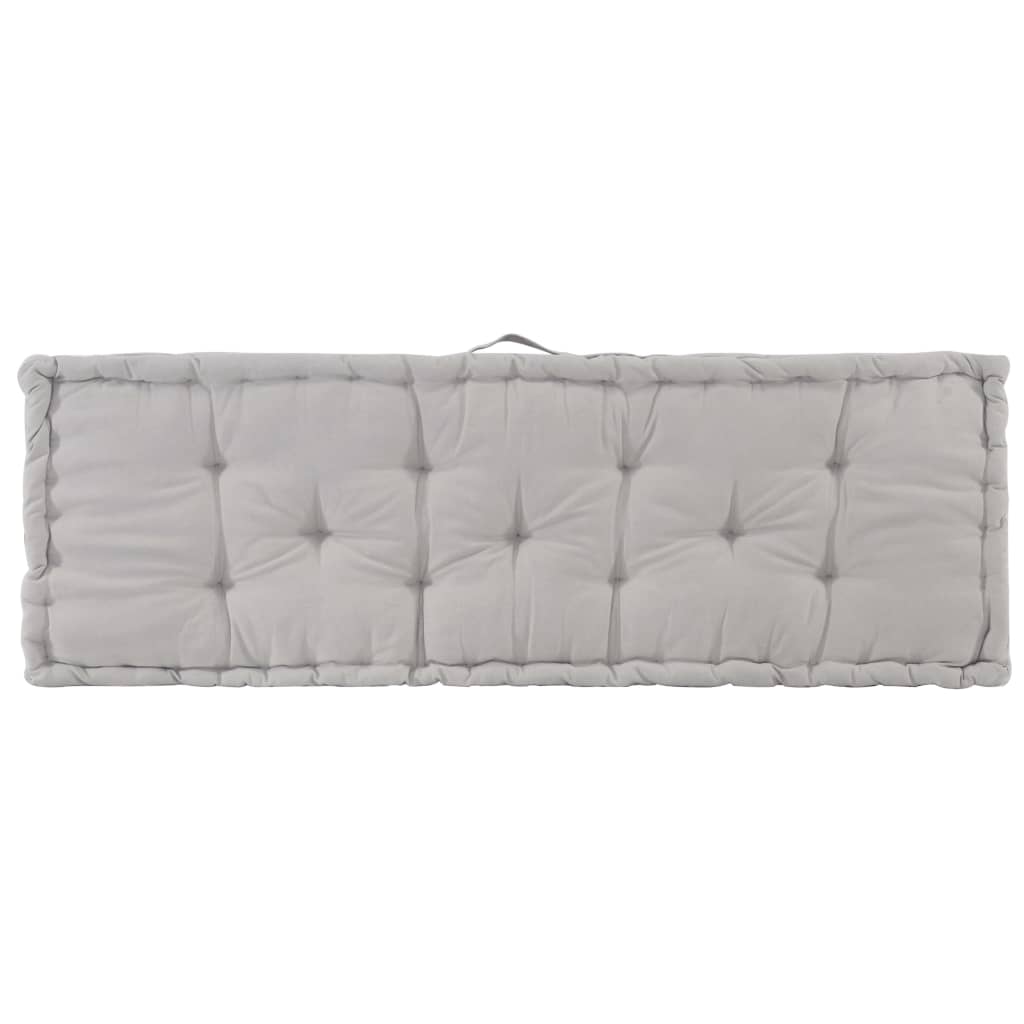 vidaXL Pernă podea canapea din paleți, gri, 120 x 40 x 7 cm, bumbac vidaXL Pernă podea canapea din paleți, gri, 120 x 40 x 7 cm, bumbac