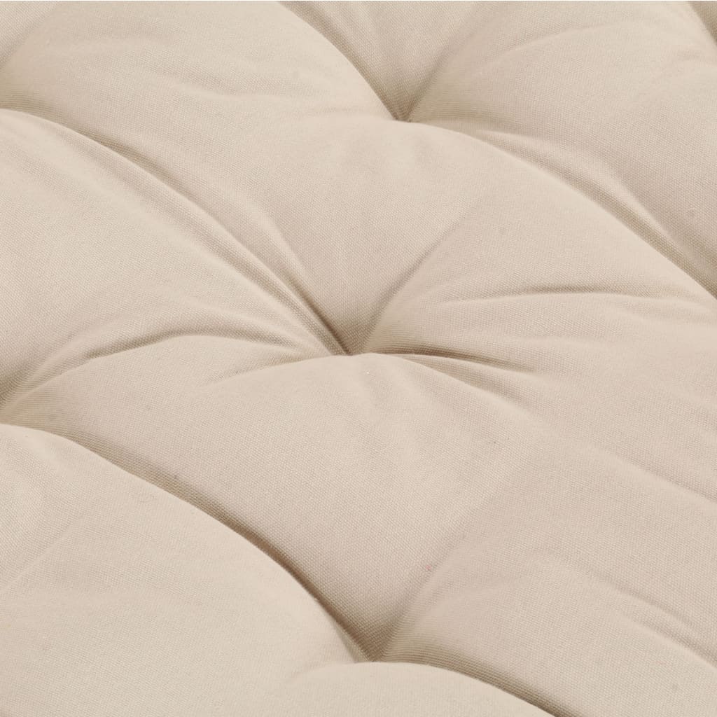 vidaXL Pernă podea canapea din paleți, bej, 120 x 80 x 10 cm, bumbac vidaXL Pernă podea canapea din paleți, bej, 120 x 80 x 10 cm, bumbac