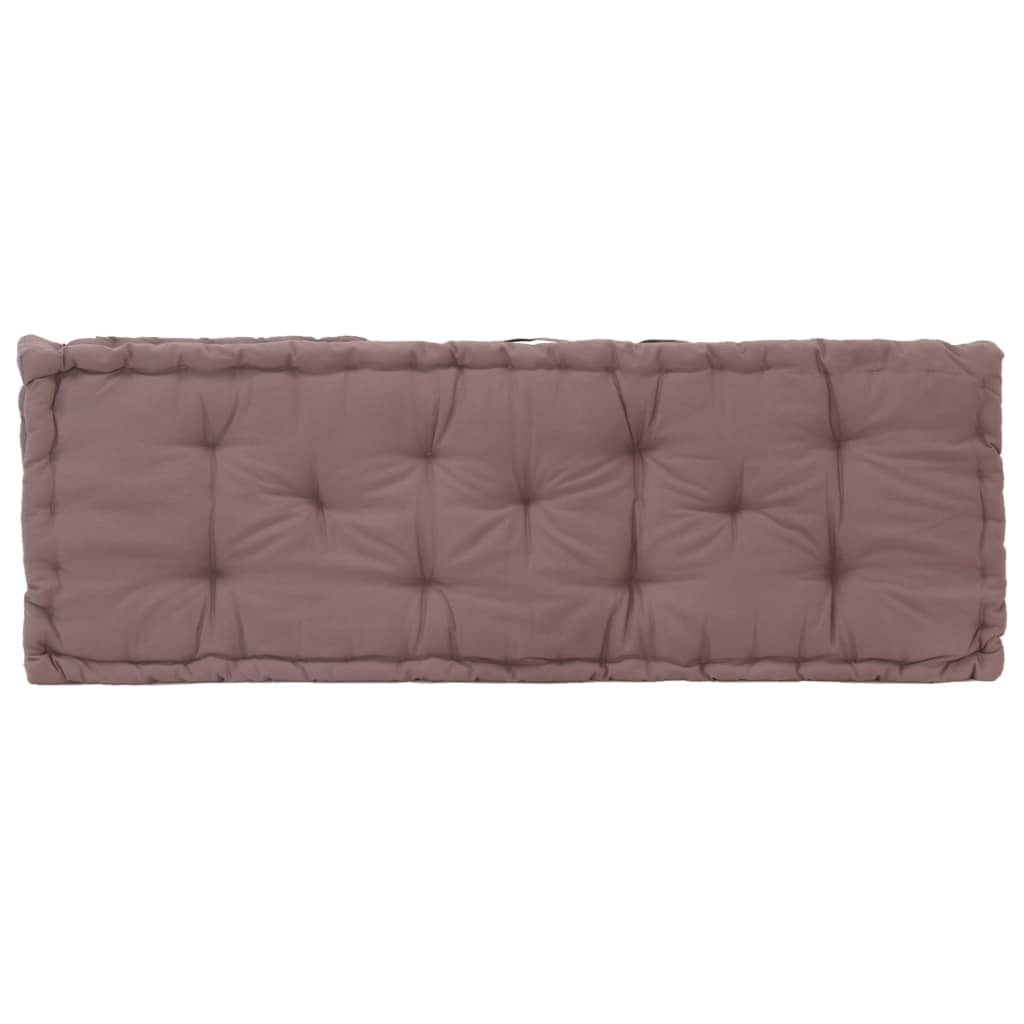 vidaXL Pernă podea canapea din paleți, gri taupe, 120x40x7 cm, bumbac vidaXL Pernă podea canapea din paleți, gri taupe, 120x40x7 cm, bumbac