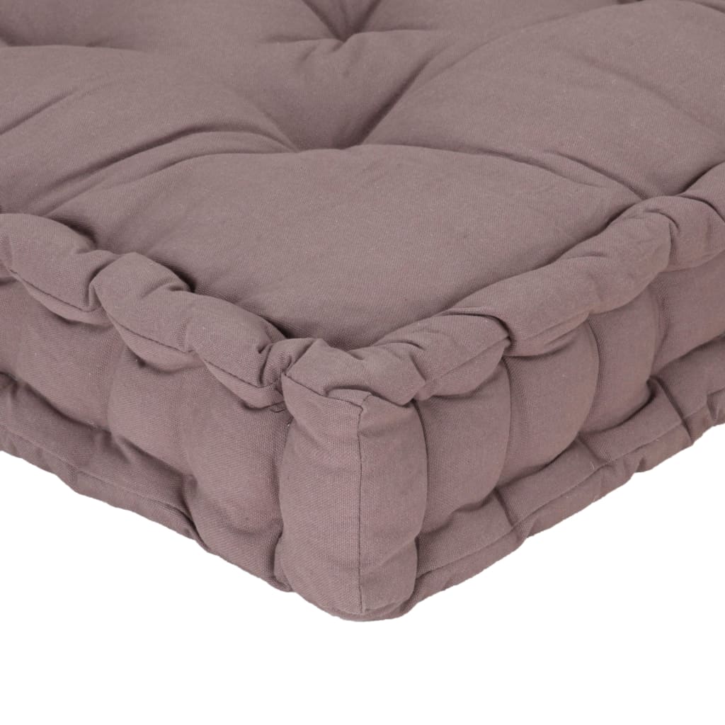 vidaXL Pernă podea canapea din paleți, gri taupe, 120x40x7 cm, bumbac vidaXL Pernă podea canapea din paleți, gri taupe, 120x40x7 cm, bumbac