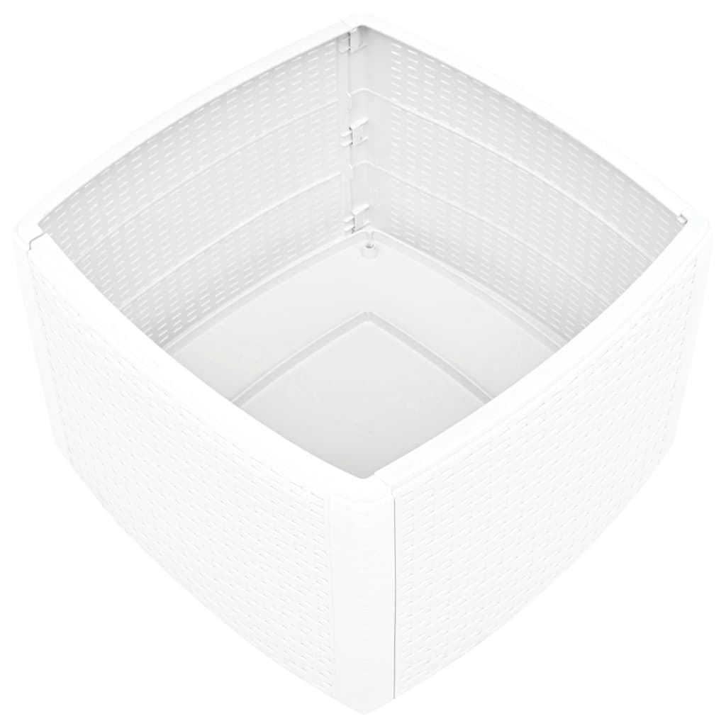 vidaXL Măsuță laterală, alb, 54 x 54 x 36,5 cm, plastic vidaXL Măsuță laterală, alb, 54 x 54 x 36,5 cm, plastic