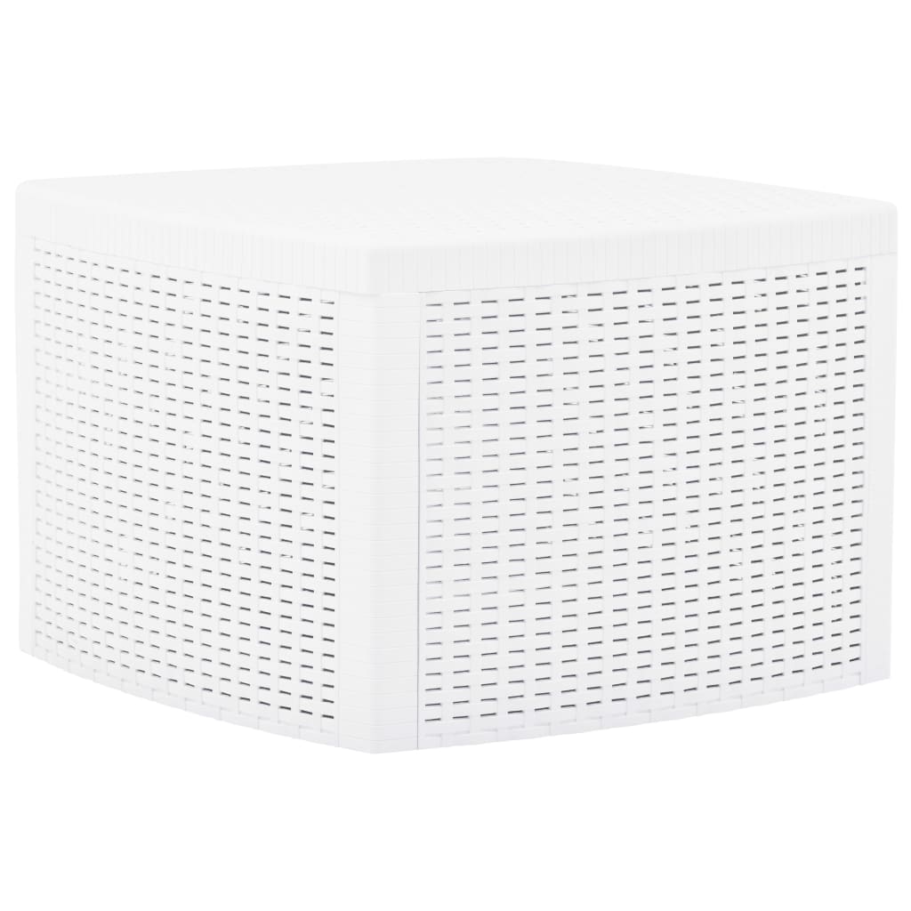 vidaXL Măsuță laterală, alb, 54 x 54 x 36,5 cm, plastic vidaXL Măsuță laterală, alb, 54 x 54 x 36,5 cm, plastic