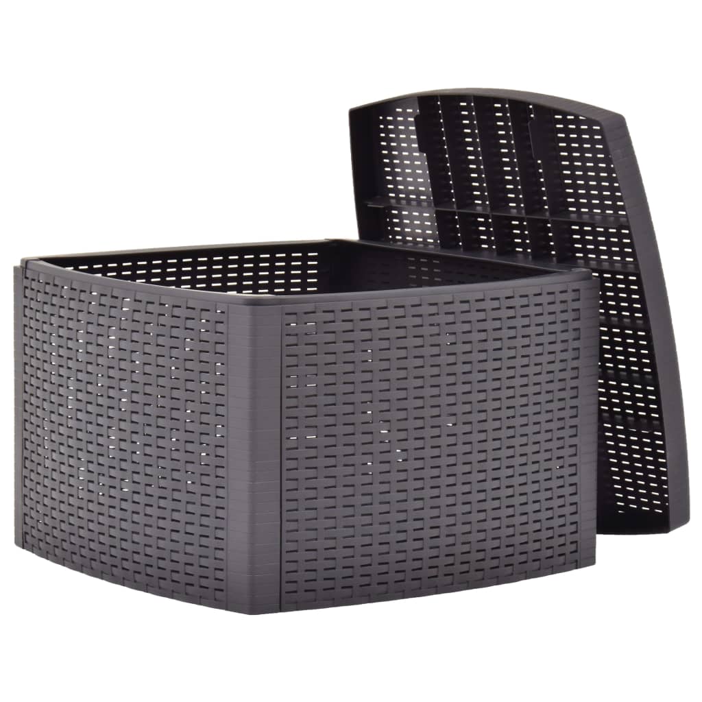 vidaXL Masă laterală, cafeniu, 54 x 54 x 36,5 cm, plastic vidaXL Masă laterală, cafeniu, 54 x 54 x 36,5 cm, plastic