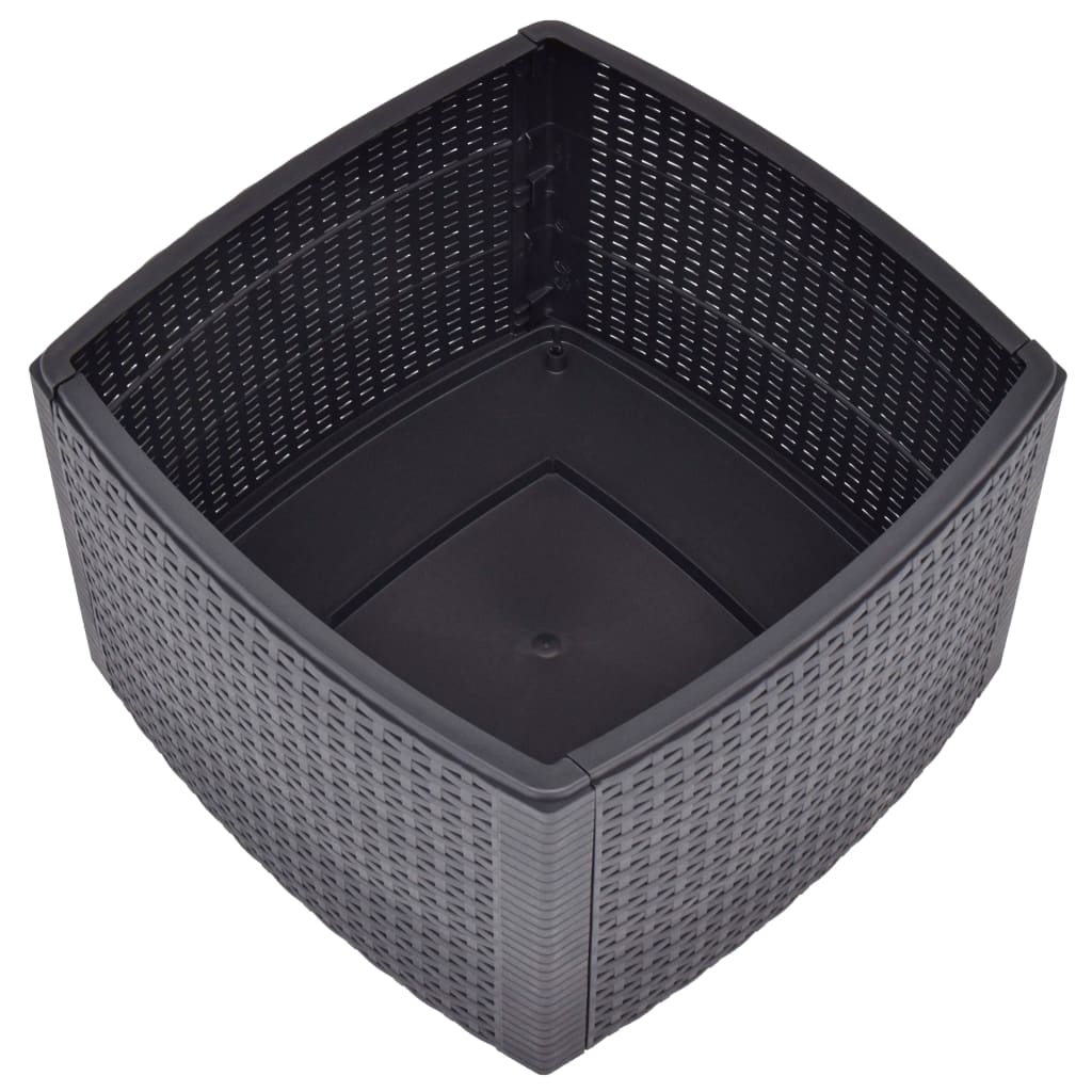 vidaXL Masă laterală, cafeniu, 54 x 54 x 36,5 cm, plastic vidaXL Masă laterală, cafeniu, 54 x 54 x 36,5 cm, plastic