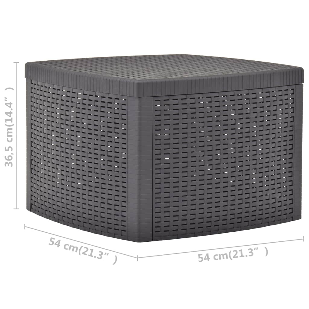vidaXL Masă laterală, cafeniu, 54 x 54 x 36,5 cm, plastic vidaXL Masă laterală, cafeniu, 54 x 54 x 36,5 cm, plastic