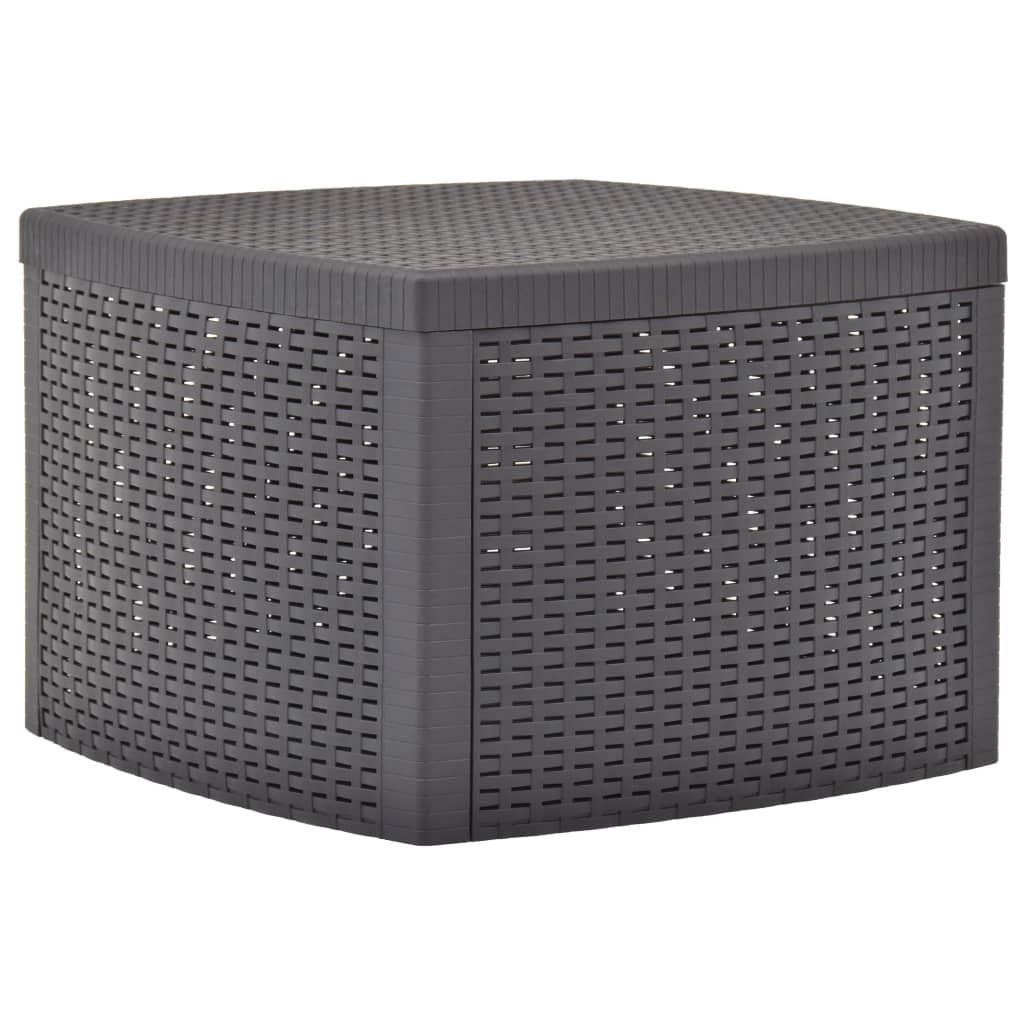 vidaXL Masă laterală, cafeniu, 54 x 54 x 36,5 cm, plastic vidaXL Masă laterală, cafeniu, 54 x 54 x 36,5 cm, plastic