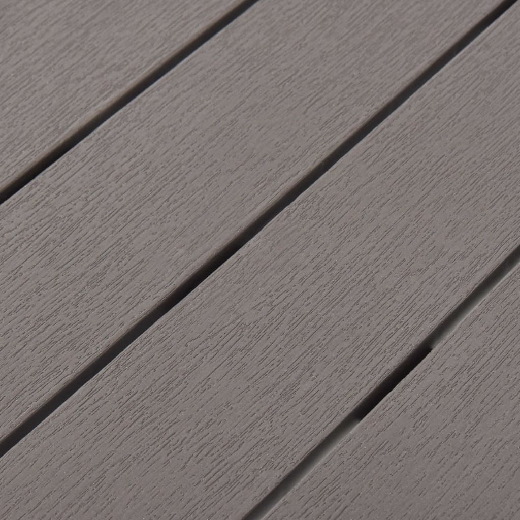 vidaXL Masă de grădină cu 2 bănci, maro, plastic