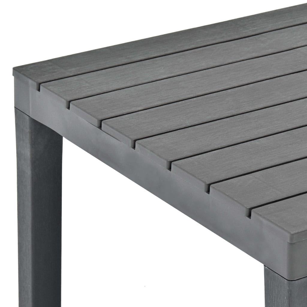 vidaXL Masă de grădină, antracit, 78 x 78 x 72 cm, plastic vidaXL Masă de grădină, antracit, 78 x 78 x 72 cm, plastic