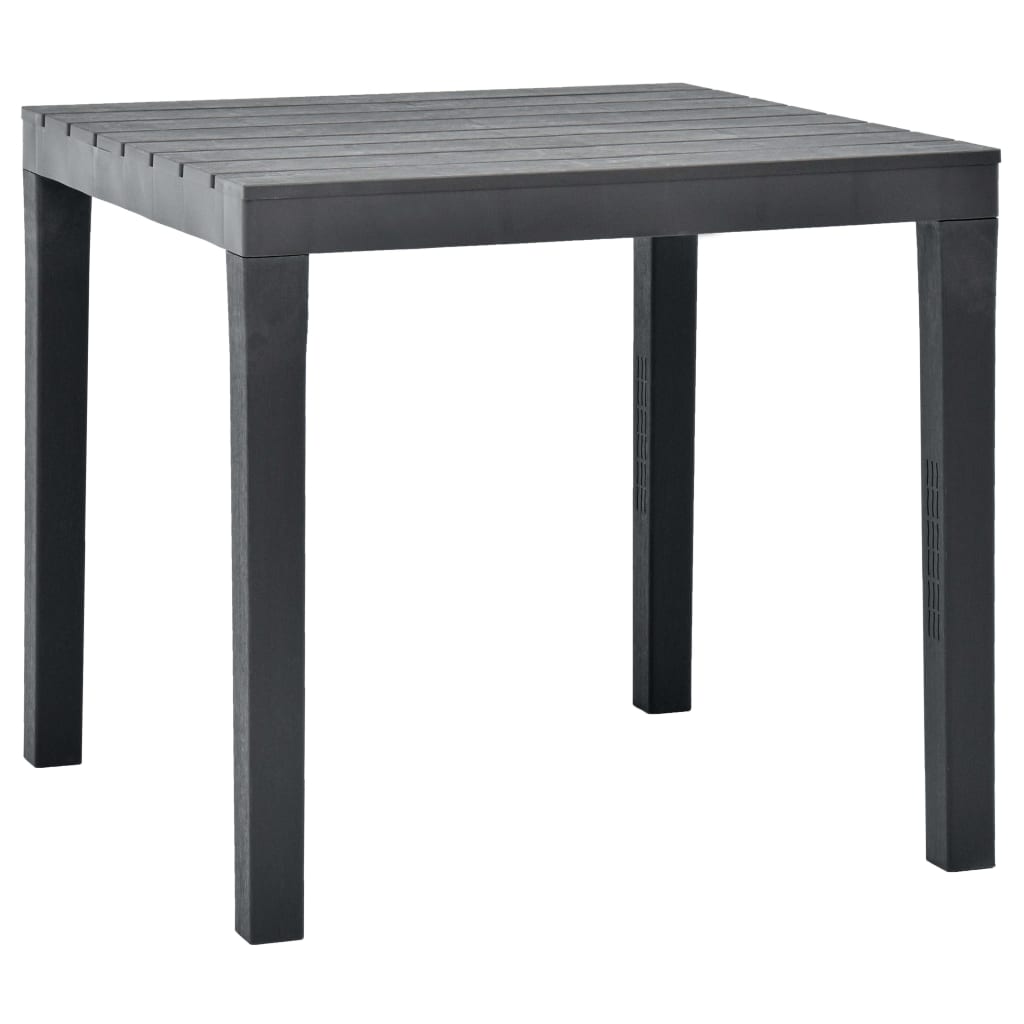 vidaXL Masă de grădină, antracit, 78 x 78 x 72 cm, plastic vidaXL Masă de grădină, antracit, 78 x 78 x 72 cm, plastic