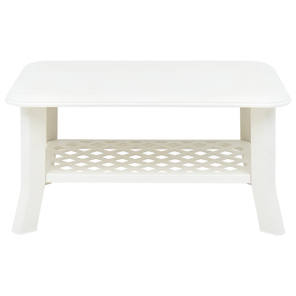 vidaXL Măsuță de cafea, alb, 90 x 60 x 46 cm, plastic
