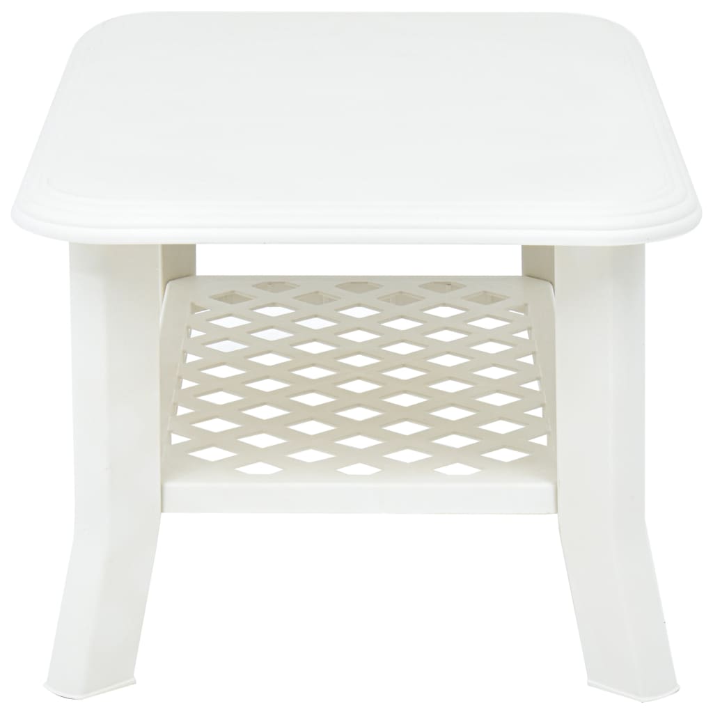 vidaXL Măsuță de cafea, alb, 90 x 60 x 46 cm, plastic