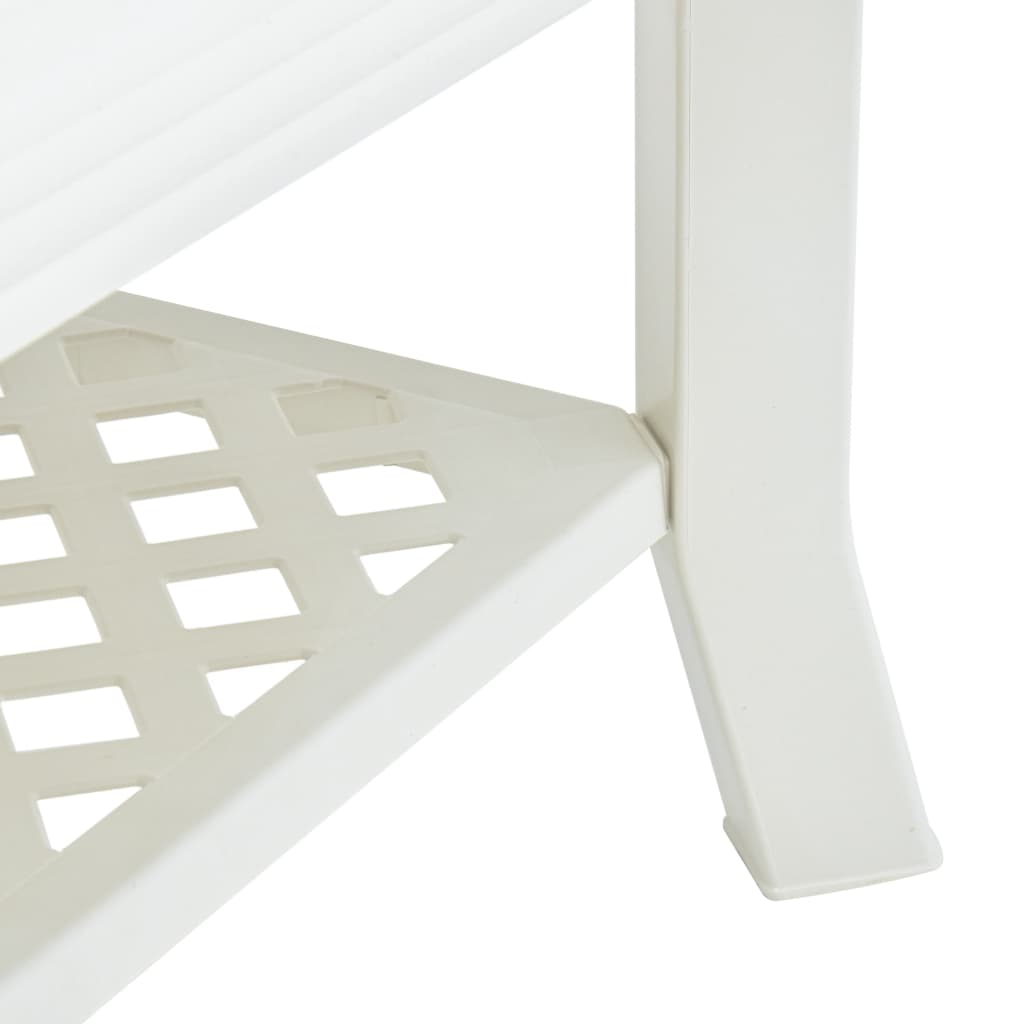 vidaXL Măsuță de cafea, alb, 90 x 60 x 46 cm, plastic