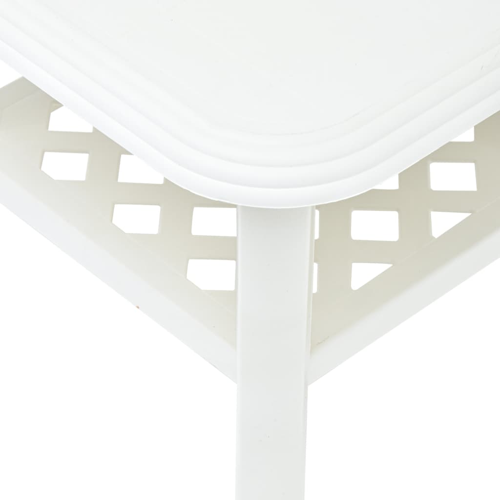 vidaXL Măsuță de cafea, alb, 90 x 60 x 46 cm, plastic