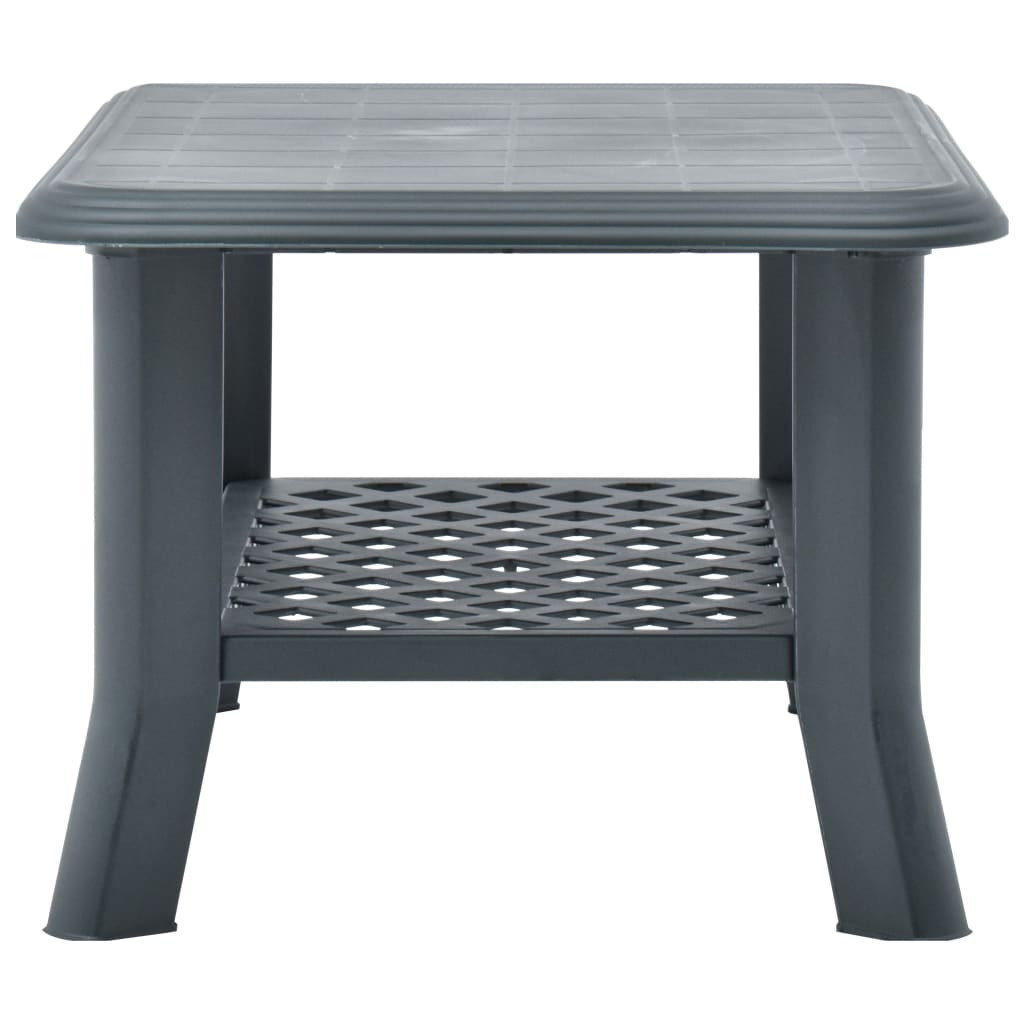 vidaXL Măsuță de cafea, verde, 90 x 60 x 46 cm, plastic