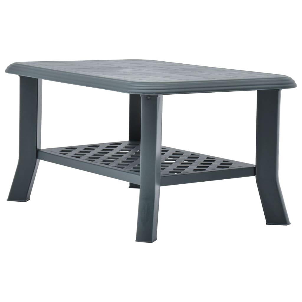 vidaXL Măsuță de cafea, verde, 90 x 60 x 46 cm, plastic