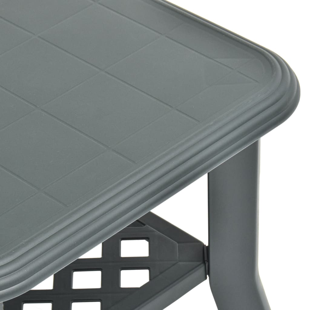 vidaXL Măsuță de cafea, verde, 90 x 60 x 46 cm, plastic