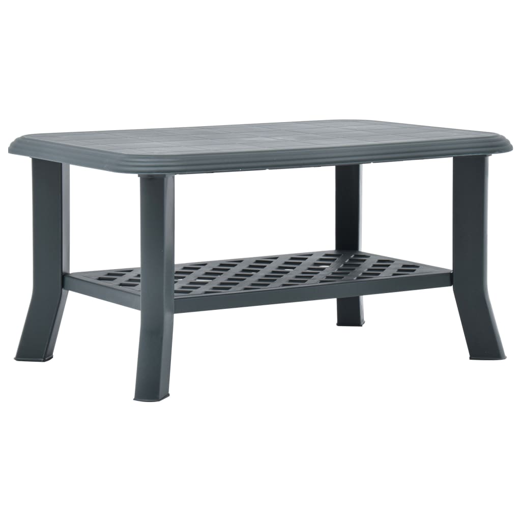 vidaXL Măsuță de cafea, verde, 90 x 60 x 46 cm, plastic
