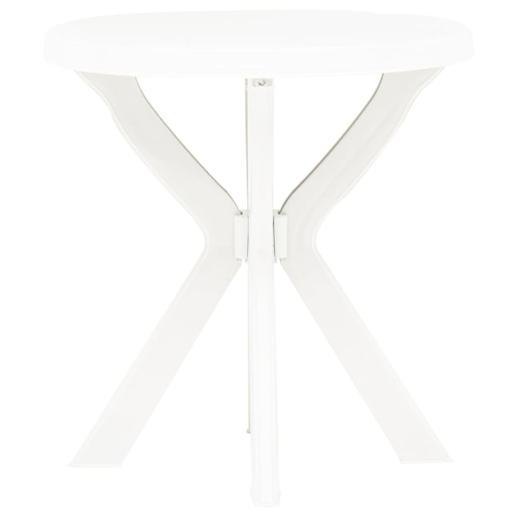 vidaXL Masă de bistro, alb, Ø70 cm, plastic vidaXL Masă de bistro, alb, Ø70 cm, plastic