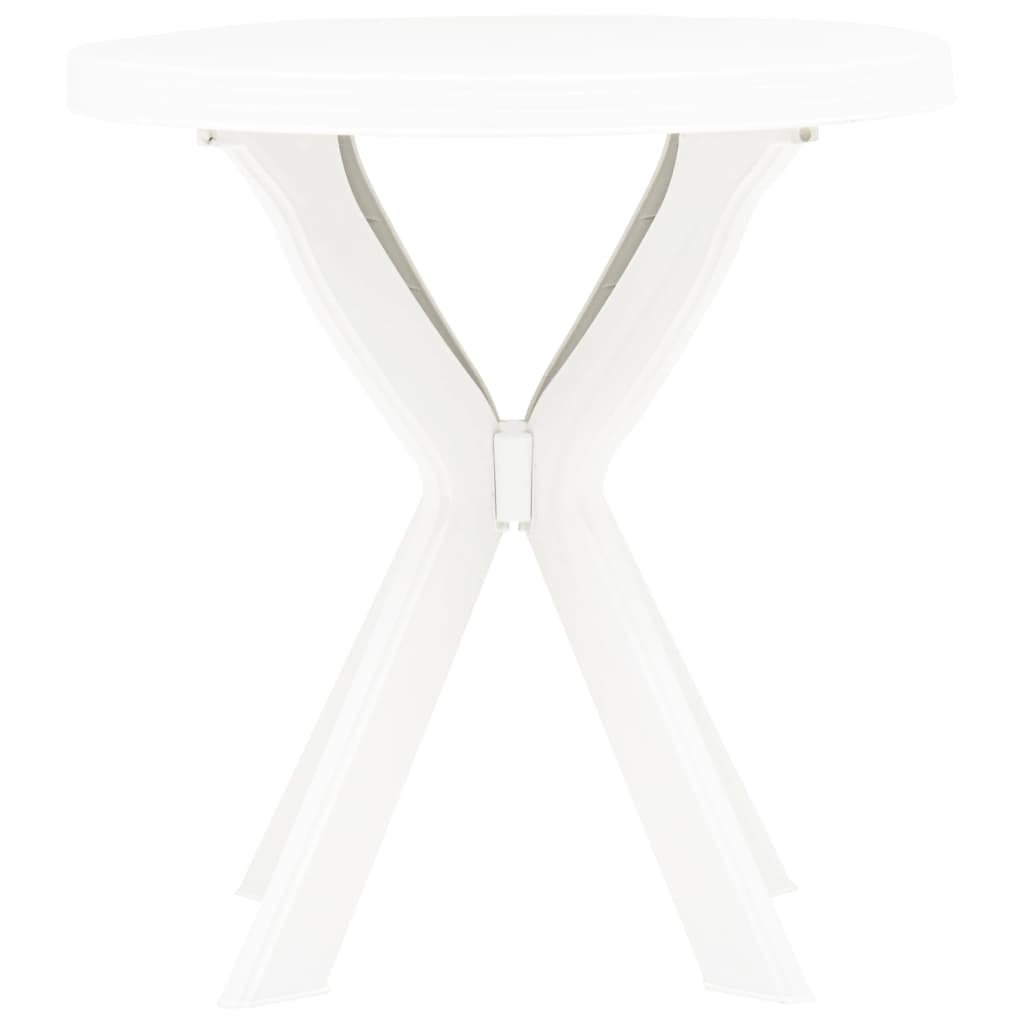 vidaXL Masă de bistro, alb, Ø70 cm, plastic vidaXL Masă de bistro, alb, Ø70 cm, plastic