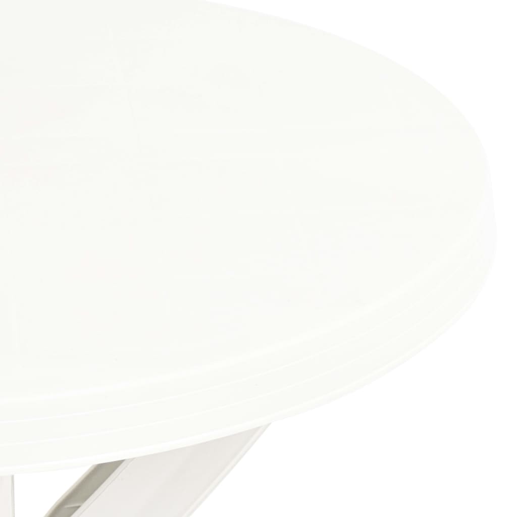 vidaXL Masă de bistro, alb, Ø70 cm, plastic vidaXL Masă de bistro, alb, Ø70 cm, plastic