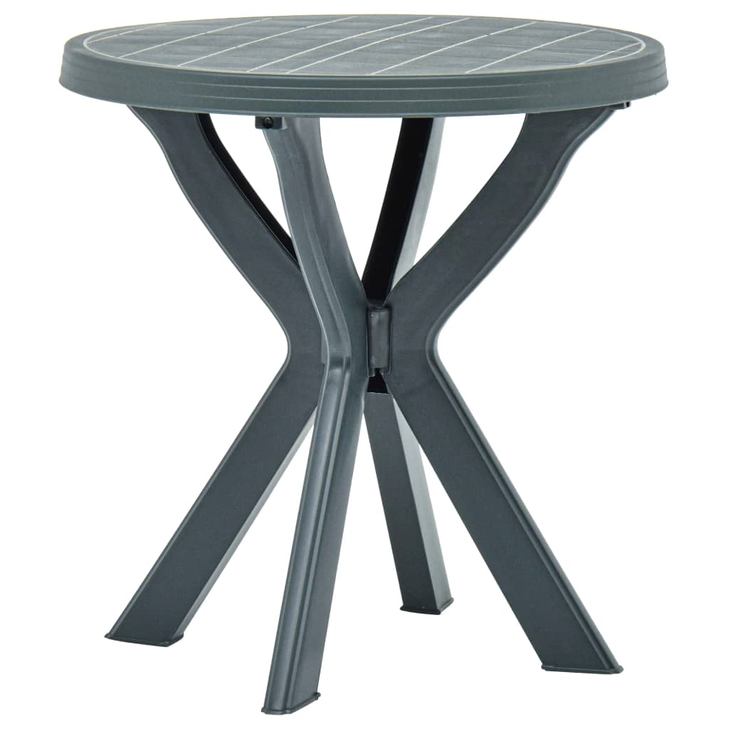 vidaXL Masă de bistro, verde, Ø70 cm, plastic vidaXL Masă de bistro, verde, Ø70 cm, plastic