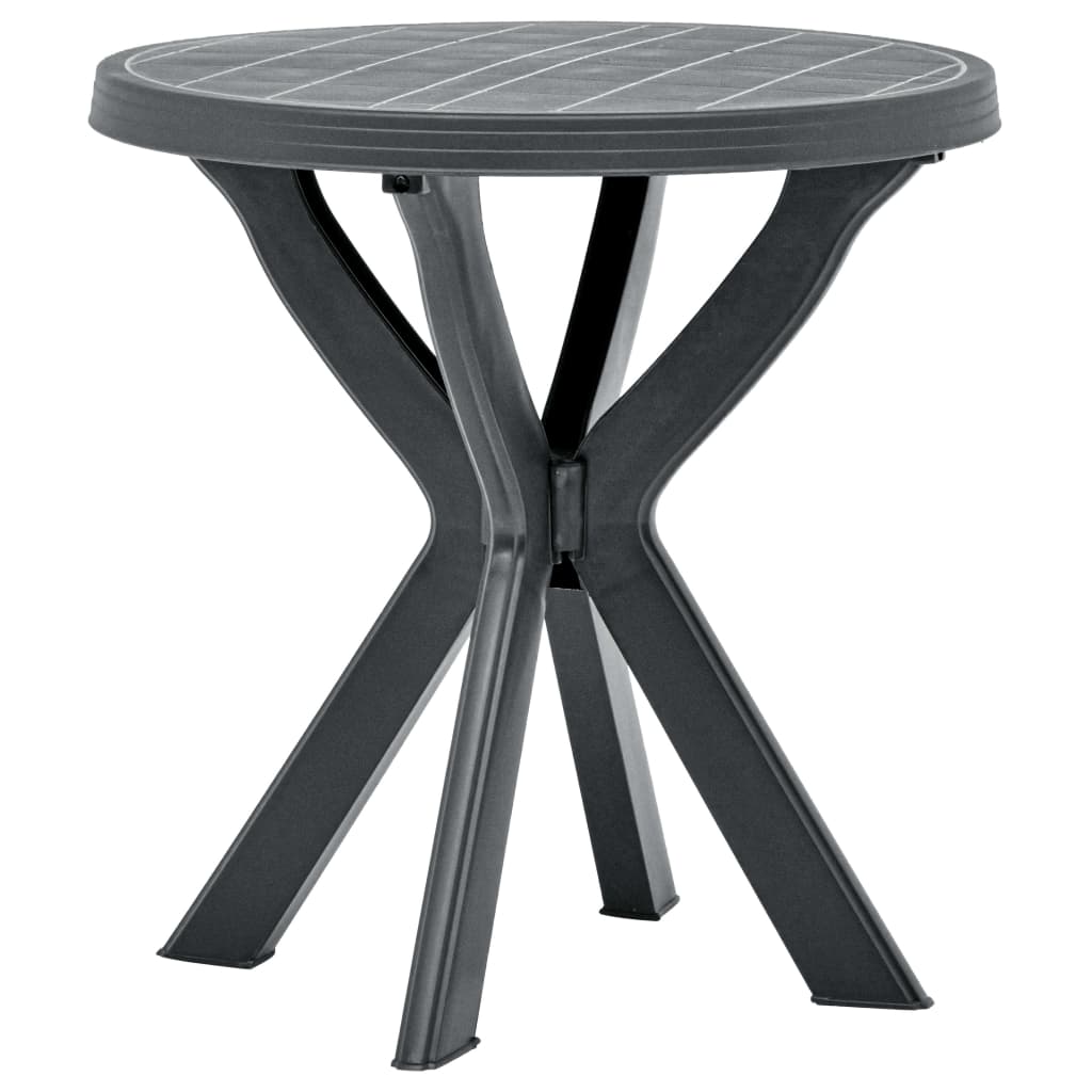 vidaXL Masă de bistro, antracit, Ø70 cm, plastic