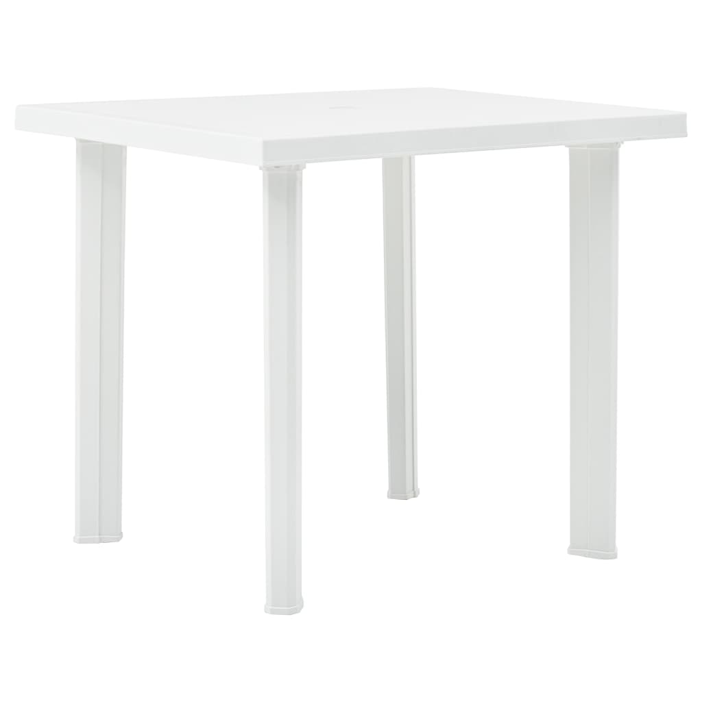 vidaXL Masă de grădină, alb, 80 x 75 x 72 cm, plastic vidaXL Masă de grădină, alb, 80 x 75 x 72 cm, plastic