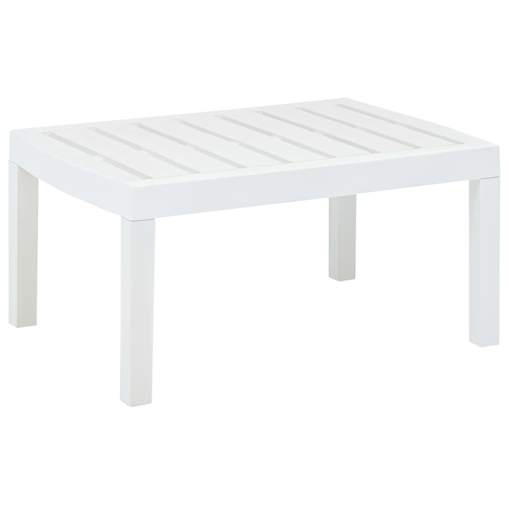 vidaXL Masă de grădină, alb, 78 x 55 x 38 cm, plastic vidaXL Masă de grădină, alb, 78 x 55 x 38 cm, plastic