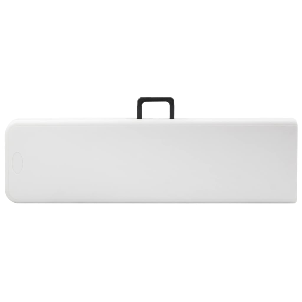 vidaXL Bănci de grădină pliabile, 2 buc., alb, 180 cm, HDPE vidaXL Bănci de grădină pliabile, 2 buc., alb, 180 cm, HDPE
