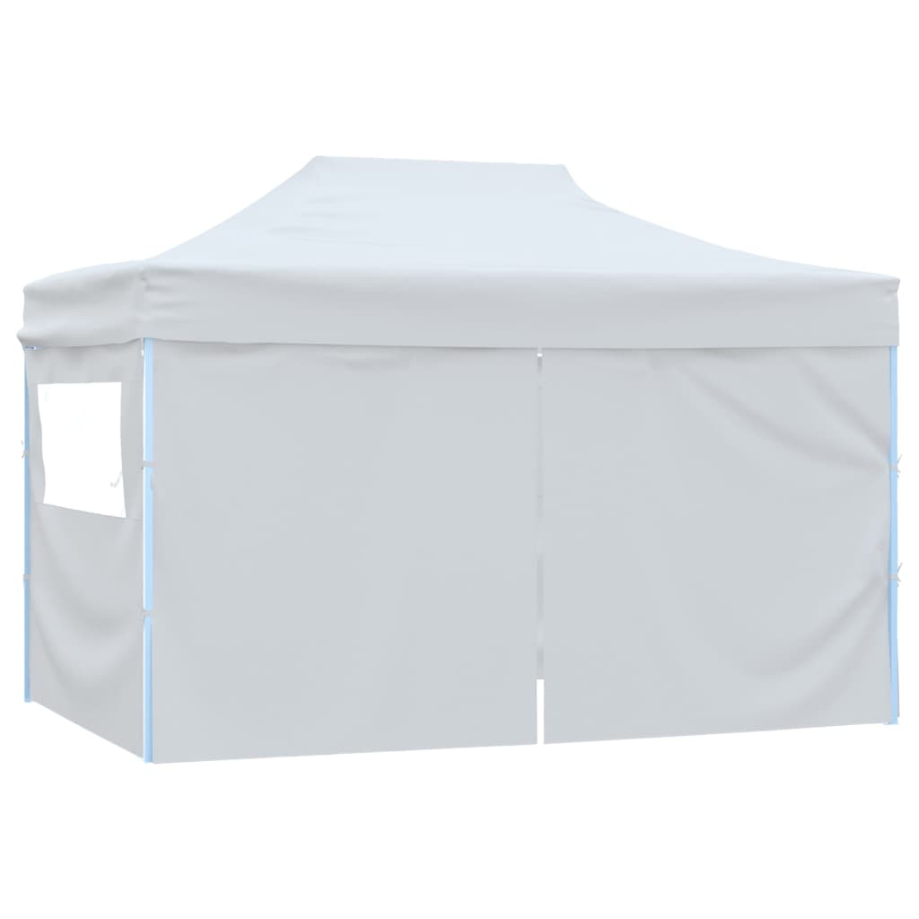 vidaXL Cort de petrecere pliabil cu 4 pereți, alb, 3 x 4,5 m vidaXL Cort de petrecere pliabil cu 4 pereți, alb, 3 x 4,5 m