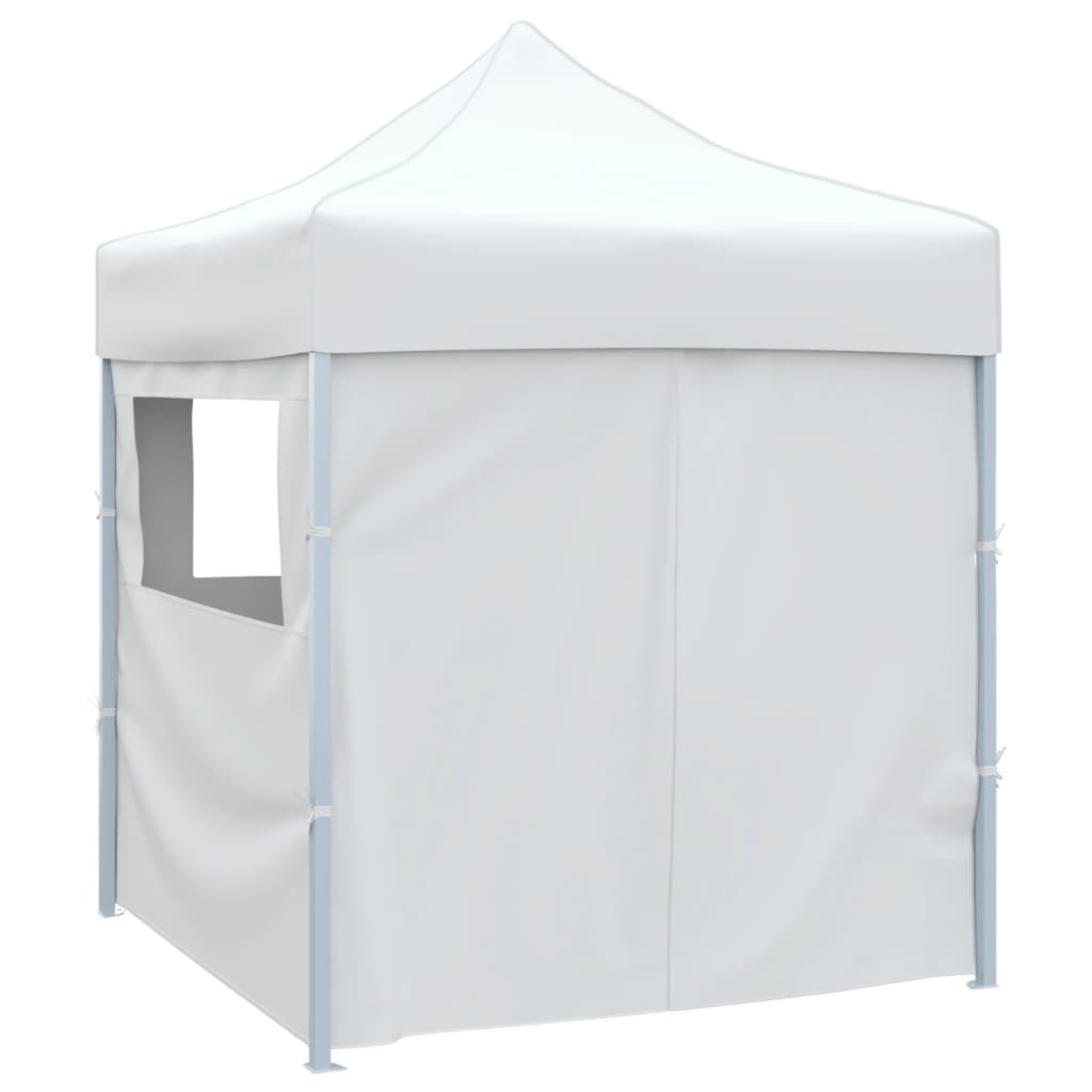 vidaXL Cort de petrecere pliabil cu 4 pereți, alb, 2 x 2 m, oțel vidaXL Cort de petrecere pliabil cu 4 pereți, alb, 2 x 2 m, oțel