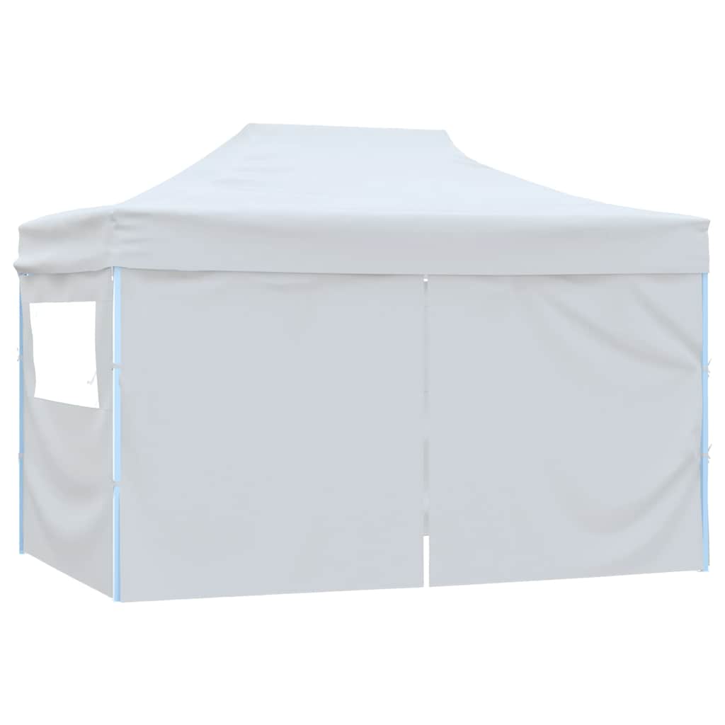 vidaXL Cort de petrecere pliabil cu 4 pereți, alb, 280x410x315 cm, oțel vidaXL Cort de petrecere pliabil cu 4 pereți, alb, 280x410x315 cm, oțel