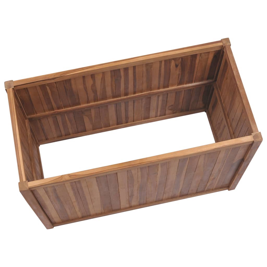 vidaXL Strat înălțat, 100 x 50 x 50 cm, lemn masiv de tec vidaXL Strat înălțat, 100 x 50 x 50 cm, lemn masiv de tec