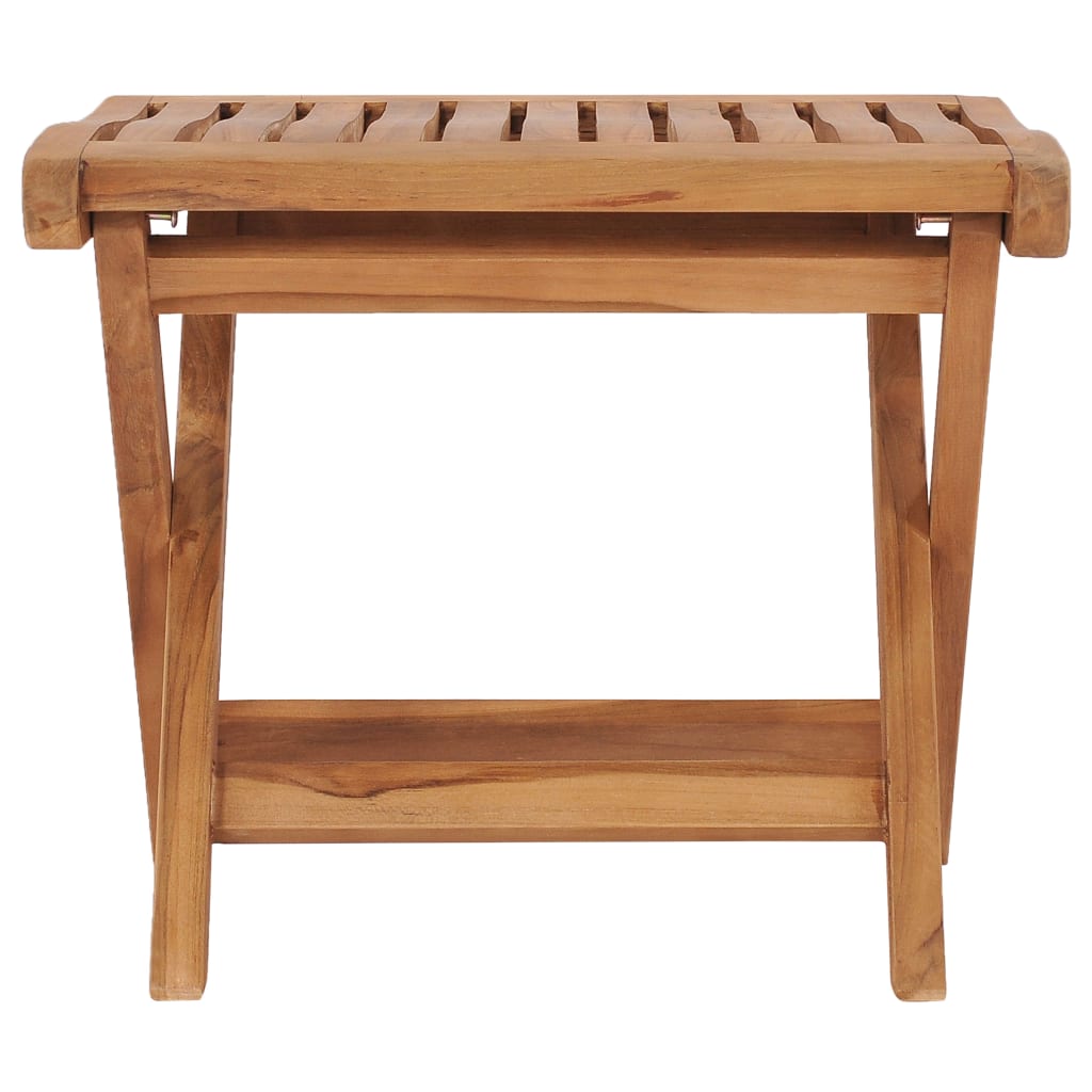 vidaXL Taburet pliabil, 46,5 x 49 x 41,5 cm, lemn masiv de tec vidaXL Taburet pliabil, 46,5 x 49 x 41,5 cm, lemn masiv de tec