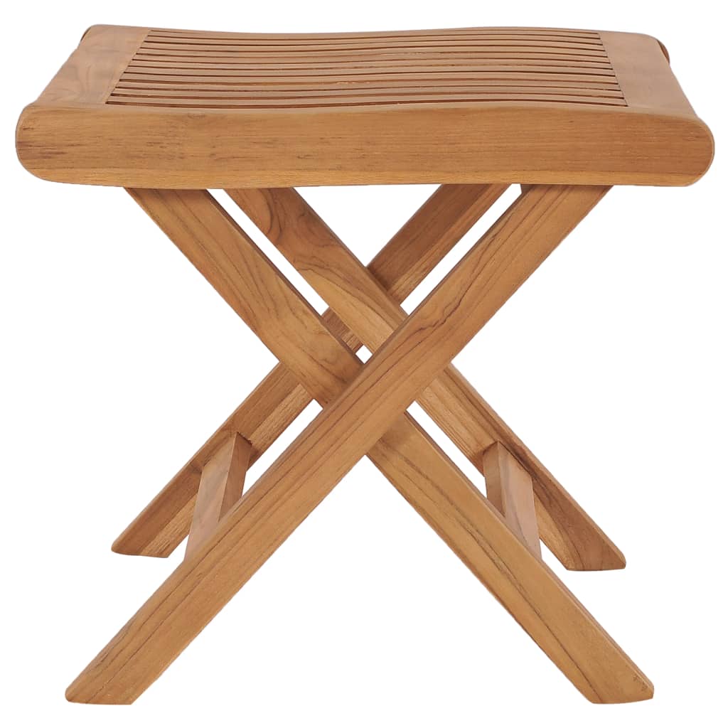 vidaXL Taburet pliabil, 46,5 x 49 x 41,5 cm, lemn masiv de tec vidaXL Taburet pliabil, 46,5 x 49 x 41,5 cm, lemn masiv de tec