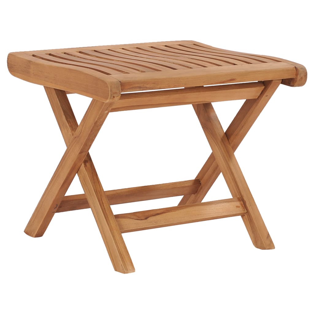 vidaXL Taburet pliabil, 46,5 x 49 x 41,5 cm, lemn masiv de tec vidaXL Taburet pliabil, 46,5 x 49 x 41,5 cm, lemn masiv de tec