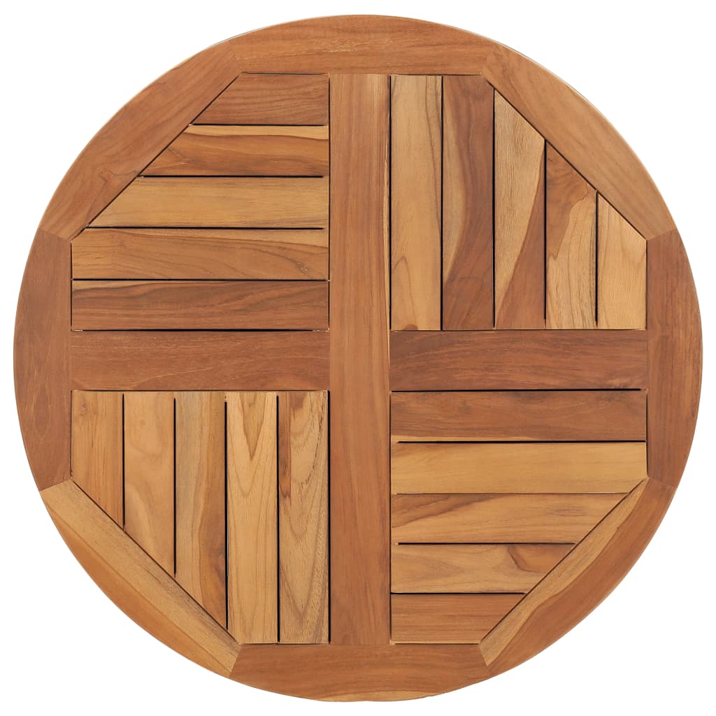 vidaXL Blat de masă rotund, 70 cm, lemn masiv de tec, 2,5 cm vidaXL Blat de masă rotund, 70 cm, lemn masiv de tec, 2,5 cm