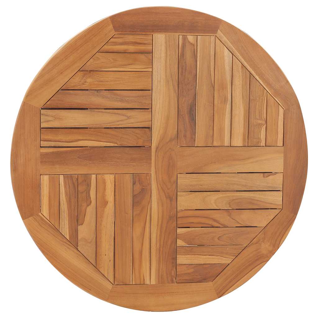 vidaXL Blat de masă rotund, 80 cm, lemn masiv de tec, 2,5 cm vidaXL Blat de masă rotund, 80 cm, lemn masiv de tec, 2,5 cm