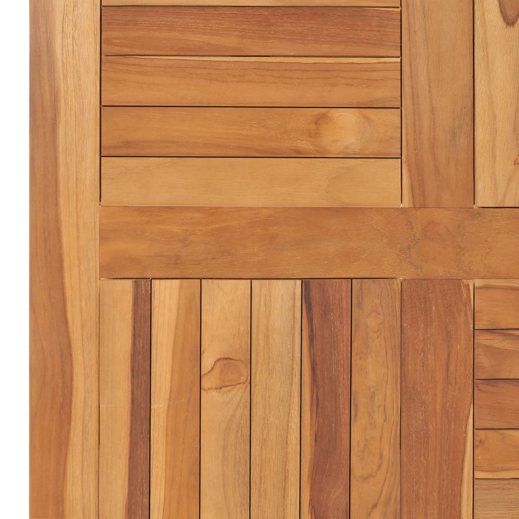vidaXL Blat de masă pătrat, 80 x 80 x 2,5 cm, lemn masiv de tec