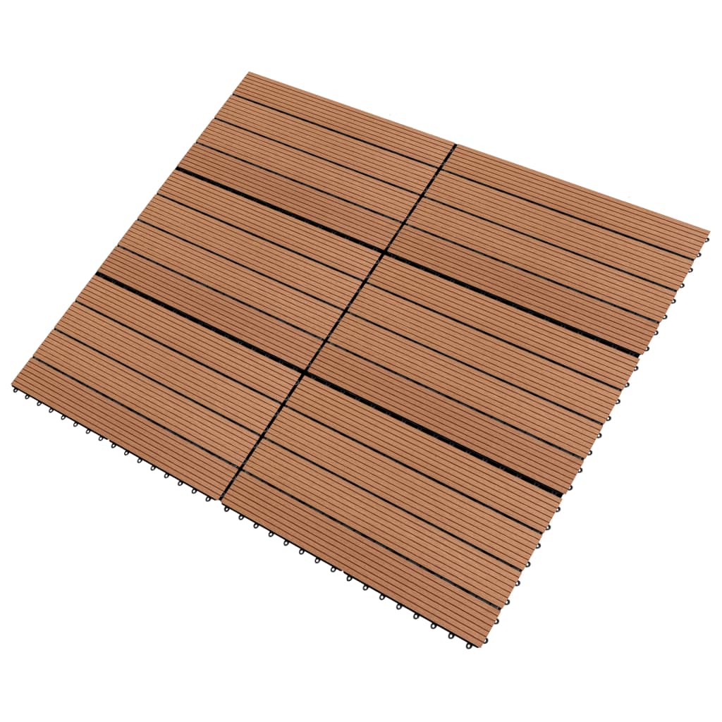vidaXL Plăci de pardoseală, 6 buc., maro, 60 x 30 cm, WPC, 1 m² vidaXL Plăci de pardoseală, 6 buc., maro, 60 x 30 cm, WPC, 1 m²