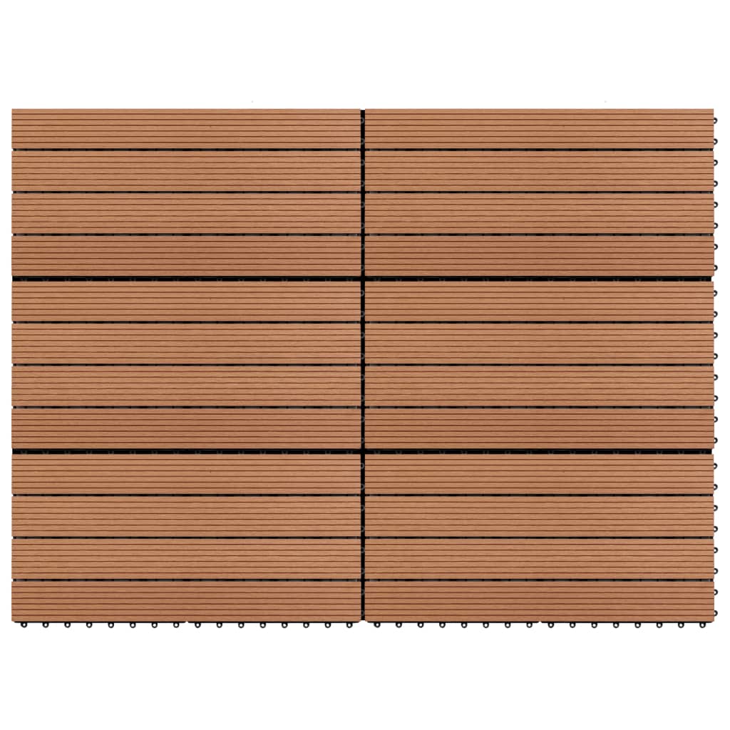 vidaXL Plăci de pardoseală, 6 buc., maro, 60 x 30 cm, WPC, 1 m² vidaXL Plăci de pardoseală, 6 buc., maro, 60 x 30 cm, WPC, 1 m²