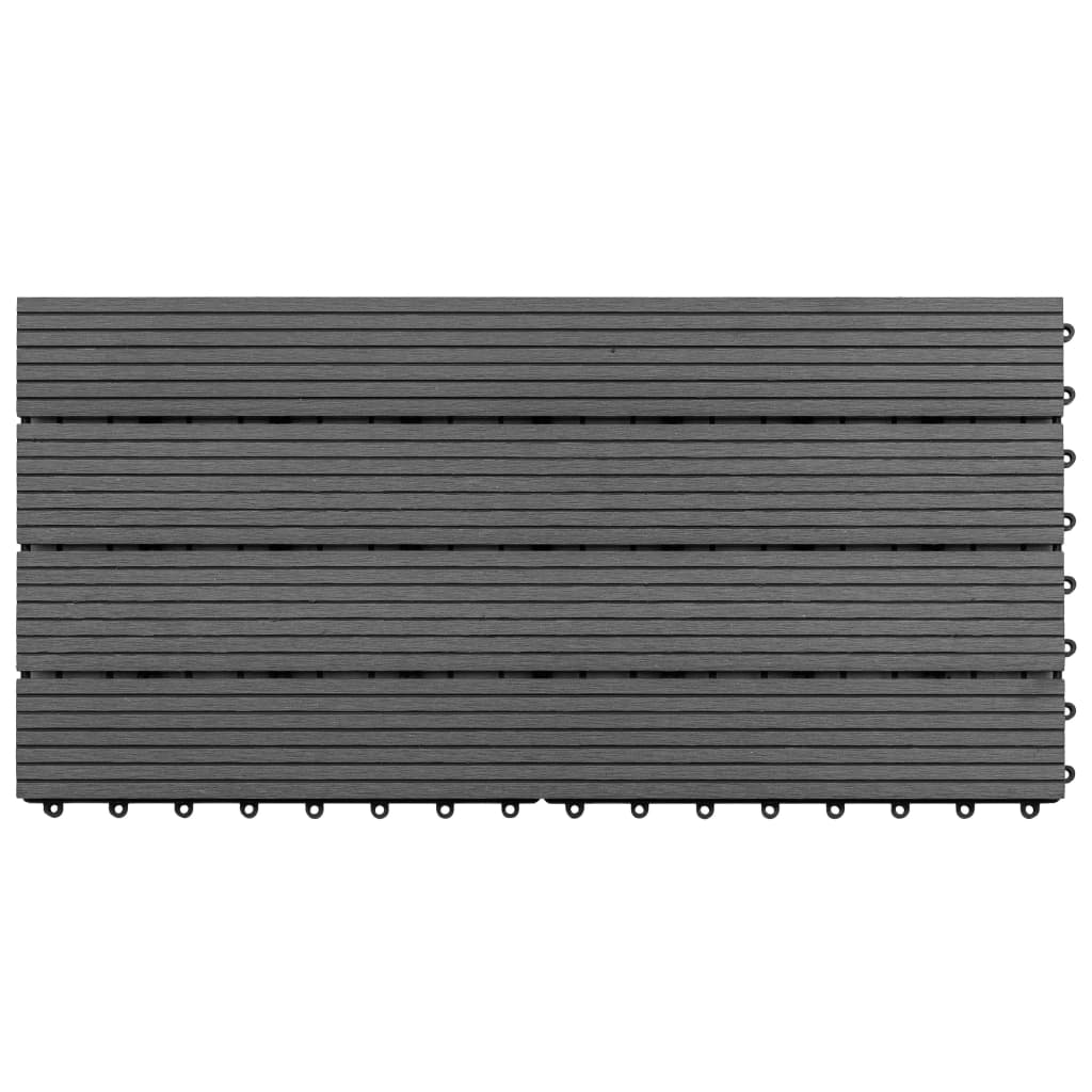 vidaXL Plăci de pardoseală, 6 buc., gri, 60 x 30 cm, WPC, 1 m²