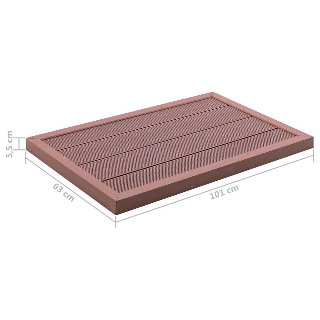 vidaXL Element de podea pentru duș solar, 101 x 63 x 5,5 cm, WPC vidaXL Element de podea pentru duș solar, 101 x 63 x 5,5 cm, WPC