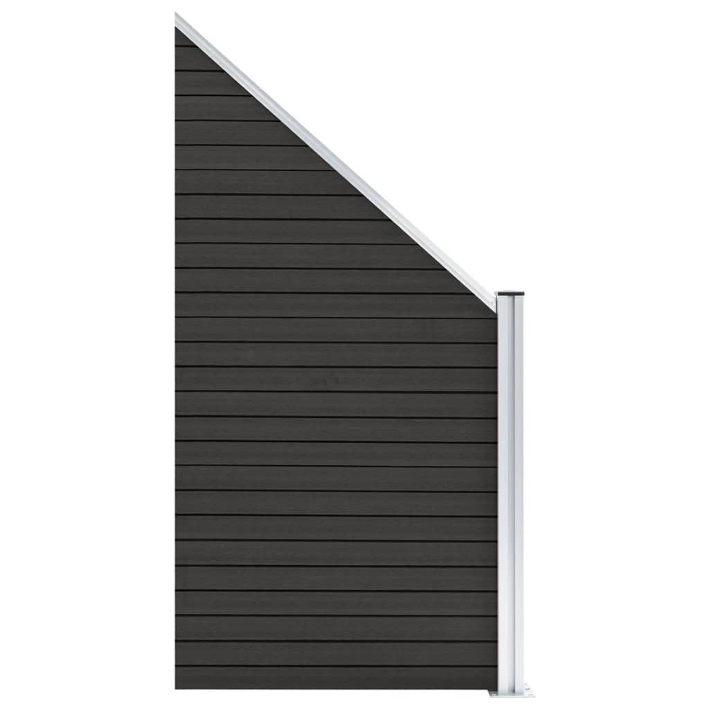 vidaXL Panou de gard, gri, 95x(105-180) cm, WPC vidaXL Panou de gard, gri, 95x(105-180) cm, WPC