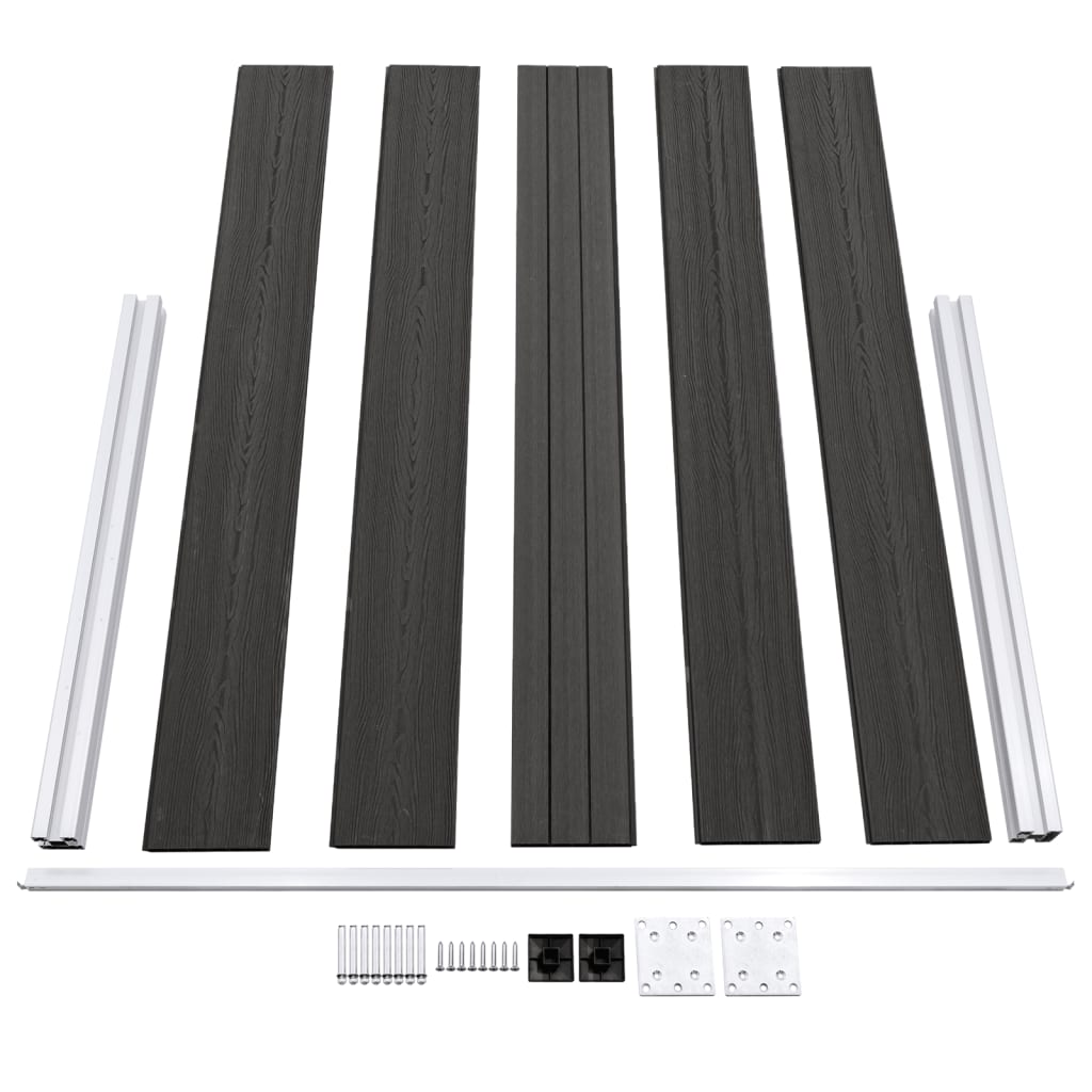 vidaXL Gard de grădină, gri, 180 x 105 cm, WPC vidaXL Gard de grădină, gri, 180 x 105 cm, WPC